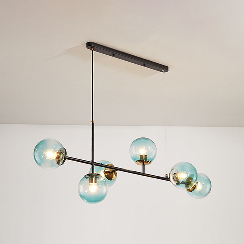 Modern Dining Pendant Lamp Dining Room Glass Shade Hanging Light Fixture