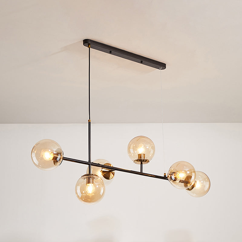 Modern Dining Pendant Lamp Dining Room Glass Shade Hanging Light Fixture