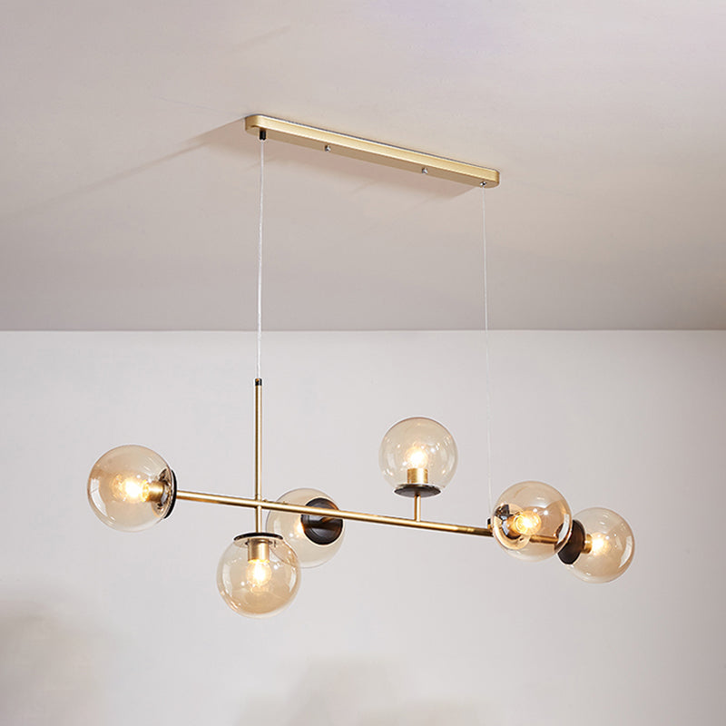 Modern Dining Pendant Lamp Dining Room Glass Shade Hanging Light Fixture