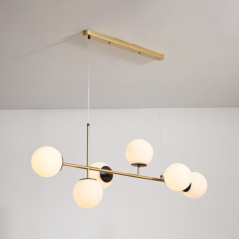 Modern Dining Pendant Lamp Dining Room Glass Shade Hanging Light Fixture