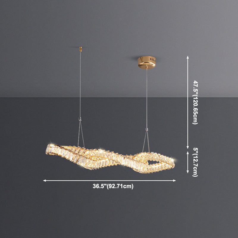 Modern Dining Chandelier Pendant Kitchen Dining Room Crystal Hanging Lamp Fixture