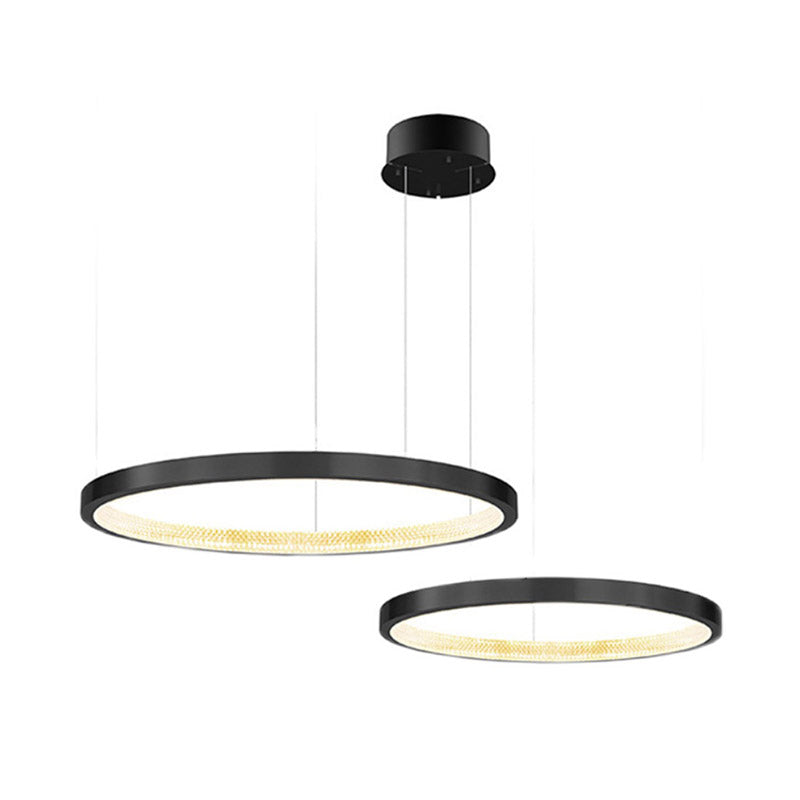 Round Chandelier Light Fixtures Modern Multi-Tier Suspension Pendant Lamps
