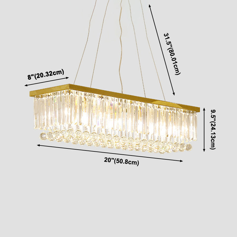 Modern Dining Chandelier Pendant Fixture Kitchen Dining Room Crystal Hanging Lamp