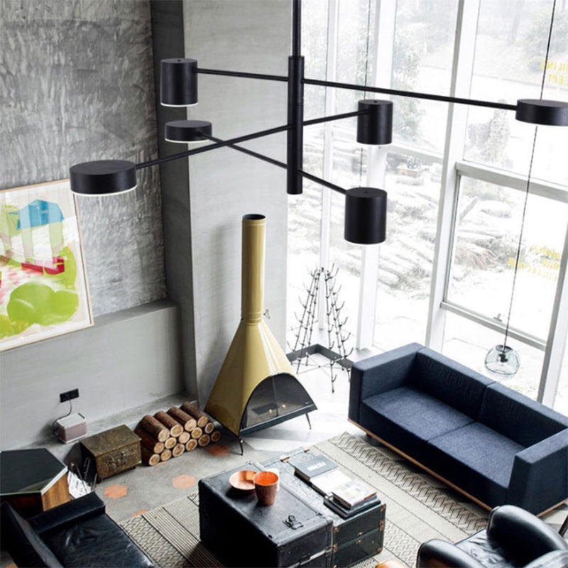 Metal Geometric Shape Chandelier Modern LED Chandelier Lamps for Bedroom