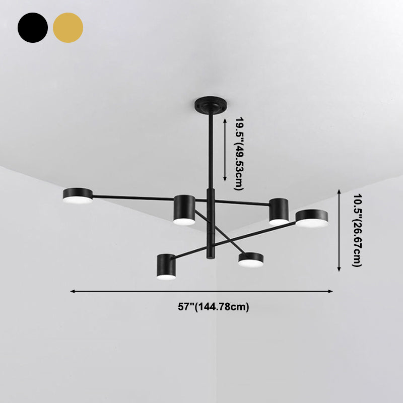 Metal Geometric Shape Chandelier Modern LED Chandelier Lamps for Bedroom