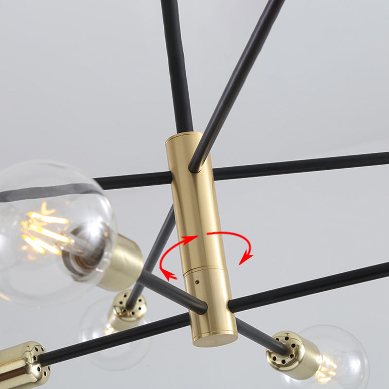 Lustre de style moderne industriel metal salon de plafond