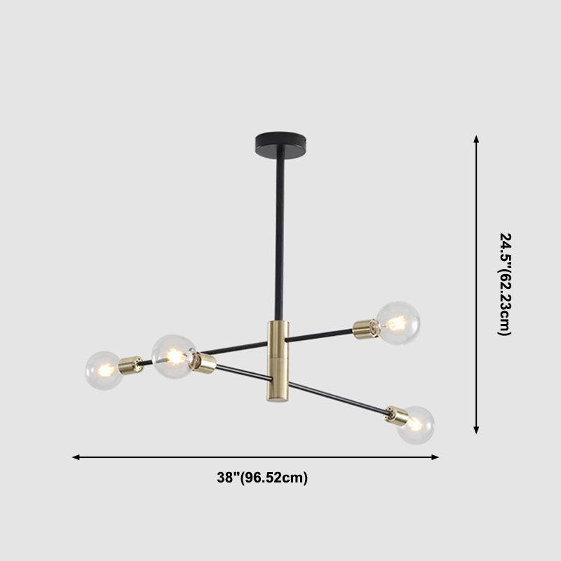 Lustre de style moderne industriel metal salon de plafond