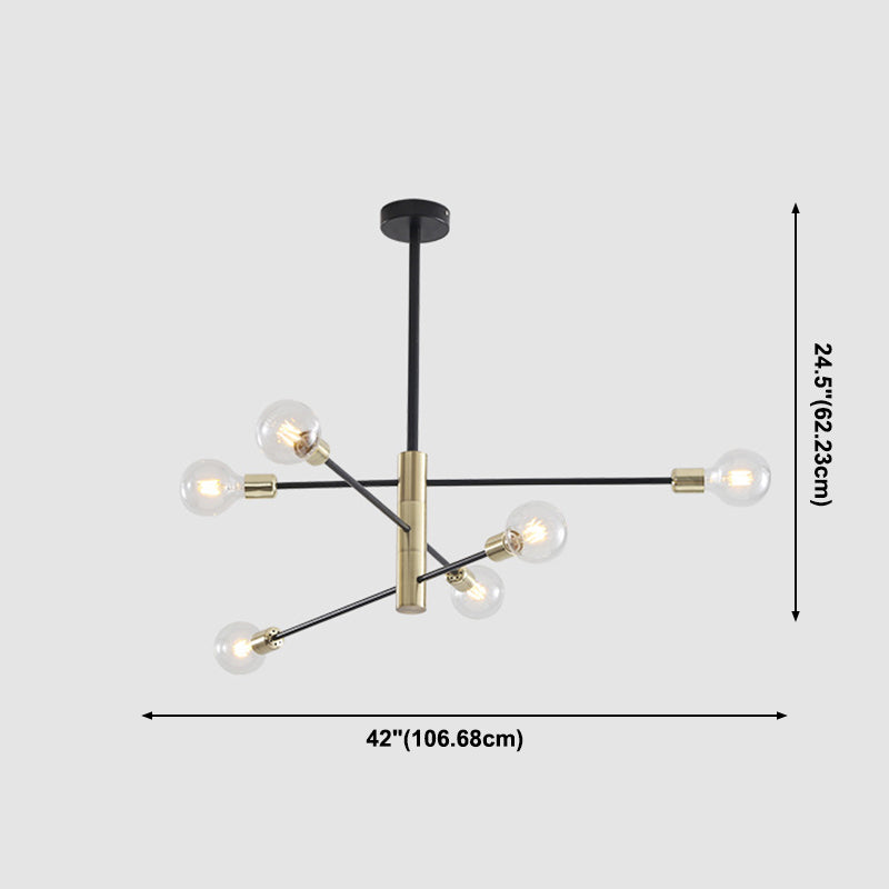 Lustre de style moderne industriel metal salon de plafond