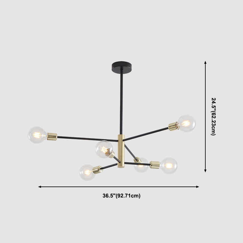 Lustre de style moderne industriel metal salon de plafond