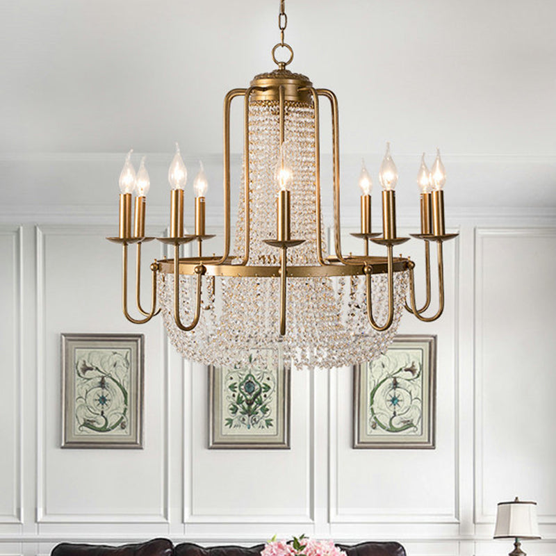American Style Metal Chandelier Light Fixtures Multi-Head Suspension Pendant Lamps