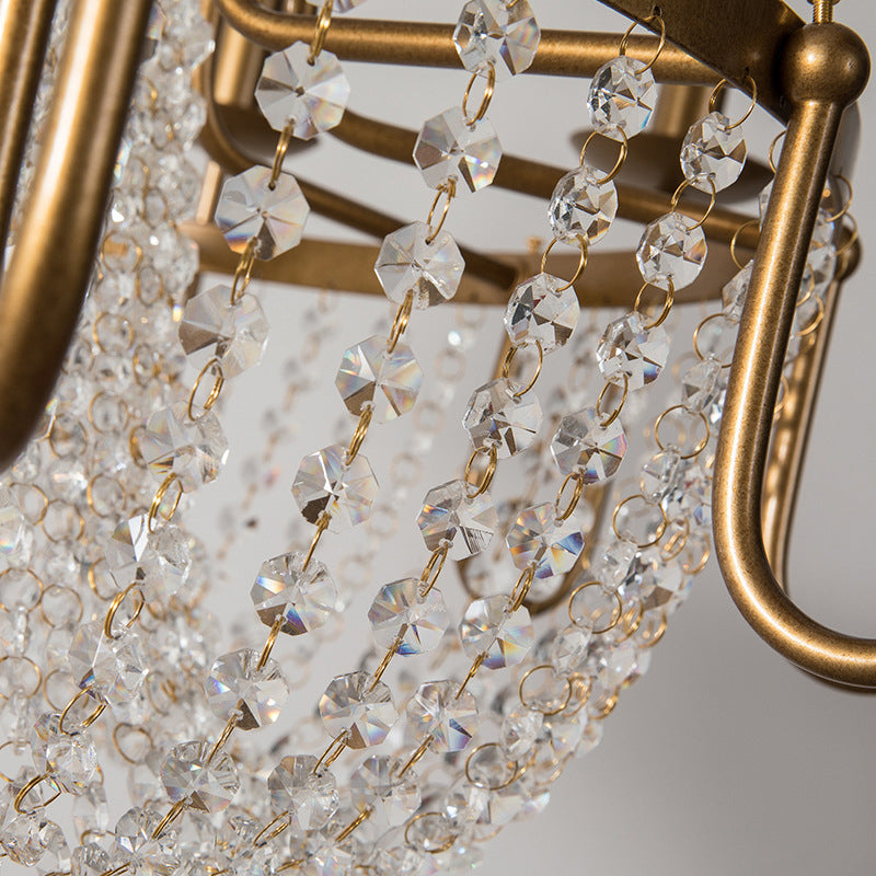 American Style Metal Chandelier Light Fixtures Multi-Head Suspension Pendant Lamps
