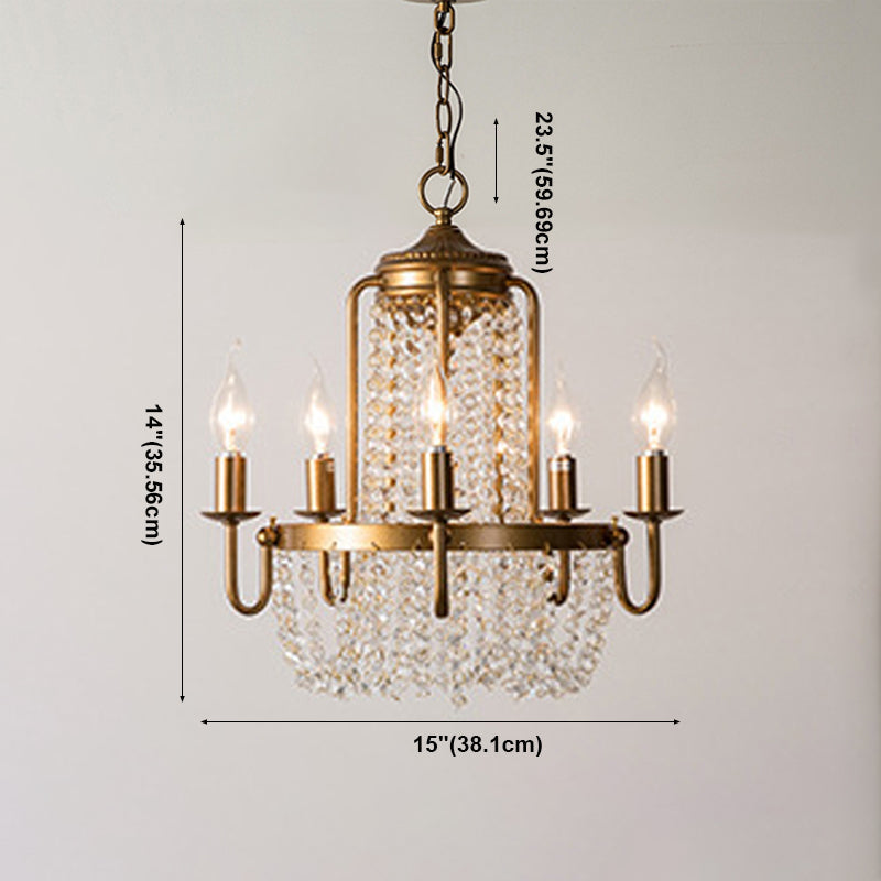 American Style Metal Chandelier Light Fixtures Multi-Head Suspension Pendant Lamps