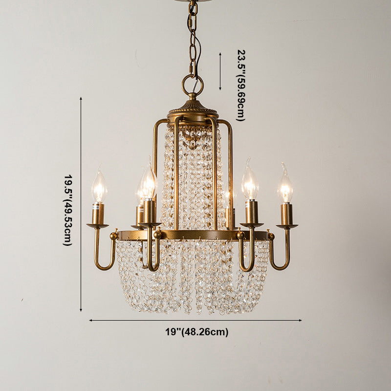 Luminaires de lustre en métal de style américain