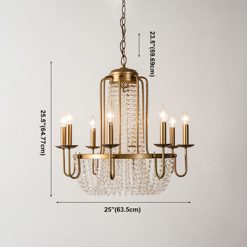 American Style Metal Chandelier Light Fixtures Multi-Head Suspension Pendant Lamps