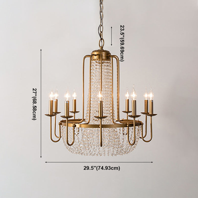 American Style Metal Chandelier Light Fixtures Multi-Head Suspension Pendant Lamps