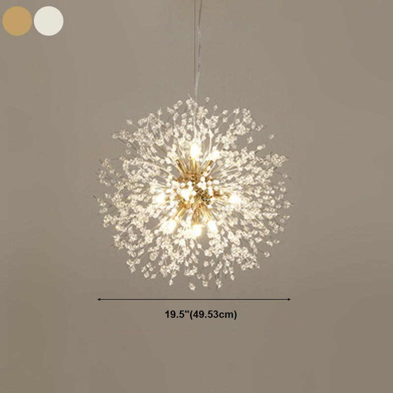 Modern Dandelion Chandelier Light Fixtures Multi-Head Suspension Pendant Lamps