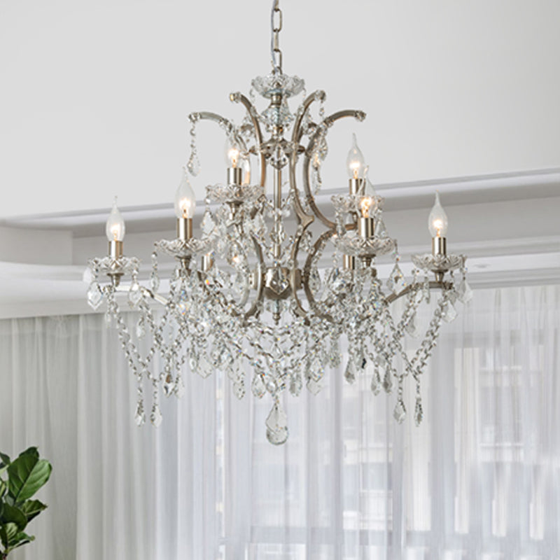 American Style Metal Chandelier Light Fixtures Multi-Head Suspension Pendant Lamp