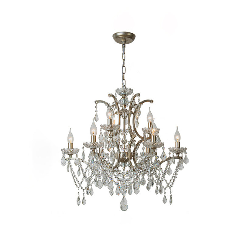 American Style Metal Chandelier Light Fixtures Multi-Head Suspension Pendant Lamp