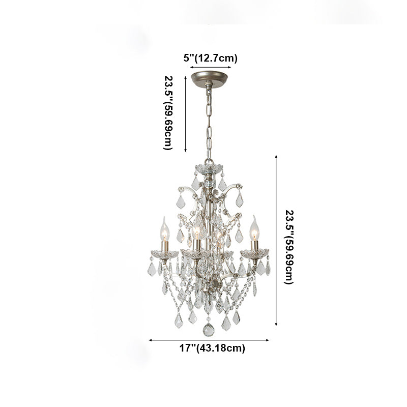 American Style Metal Chandelier Light Fixtures Multi-Head Suspension Pendant Lamp