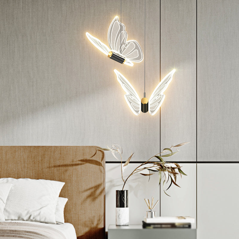 Vlindervormige suspensie hanger eigentijdse hangende hanglampen voor slaapkamer