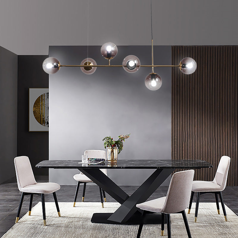 Accesorio de lámpara de araña de comedor de estilo moderno comedor de cocina sombra de vidrio luz colgante