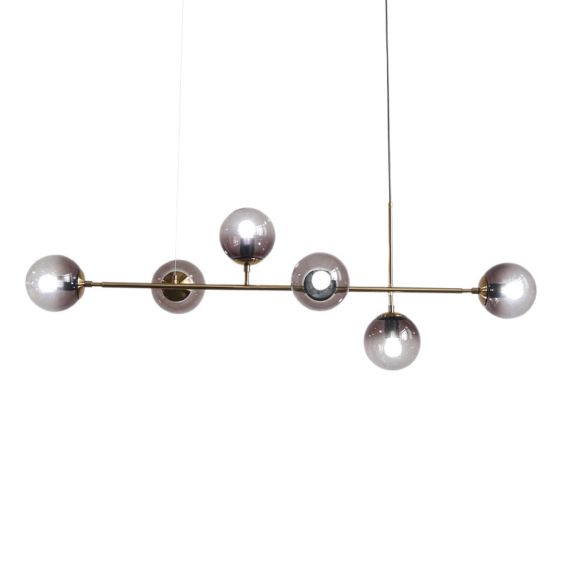 Accesorio de lámpara de araña de comedor de estilo moderno comedor de cocina sombra de vidrio luz colgante