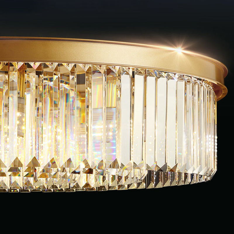 Plafonnier rond en cristal de Style Simple et moderne, luminaire décoratif d'intérieur, idéal pour un salon
