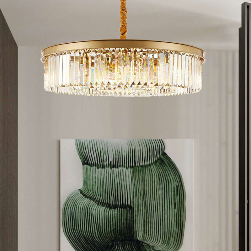 Plafonnier rond en cristal de Style Simple et moderne, luminaire décoratif d'intérieur, idéal pour un salon