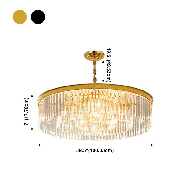 Plafonnier rond en cristal de Style Simple et moderne, luminaire décoratif d'intérieur, idéal pour un salon