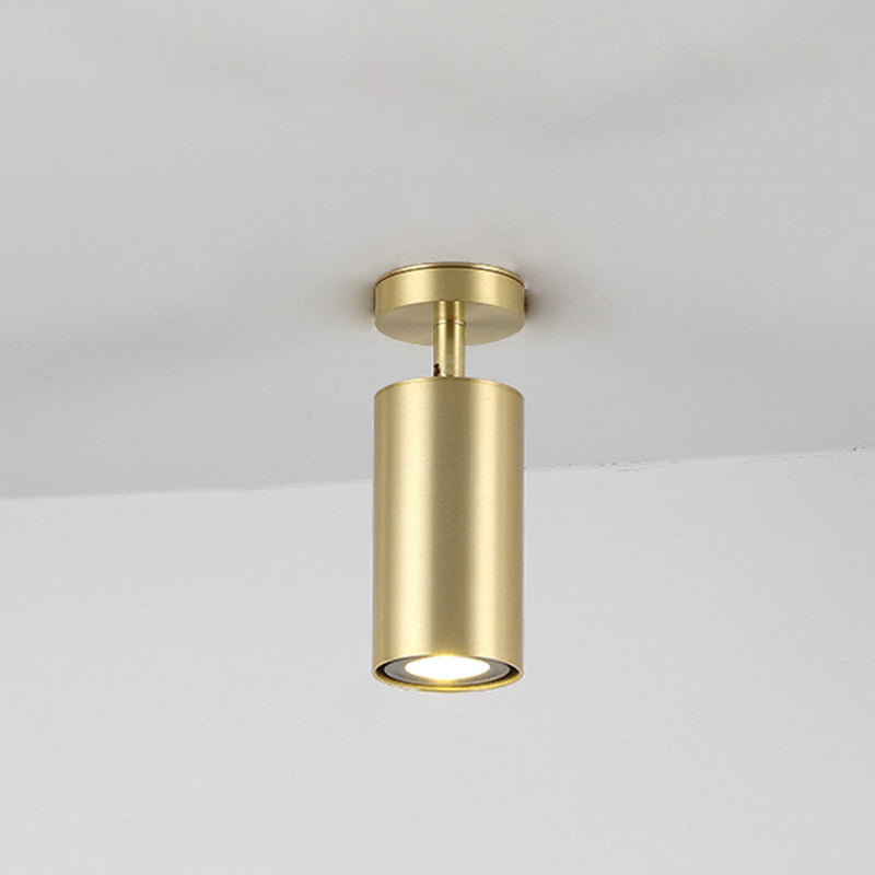Lámpara de techo de riel cilíndrico Simple y moderna, luz de montaje empotrado de aluminio