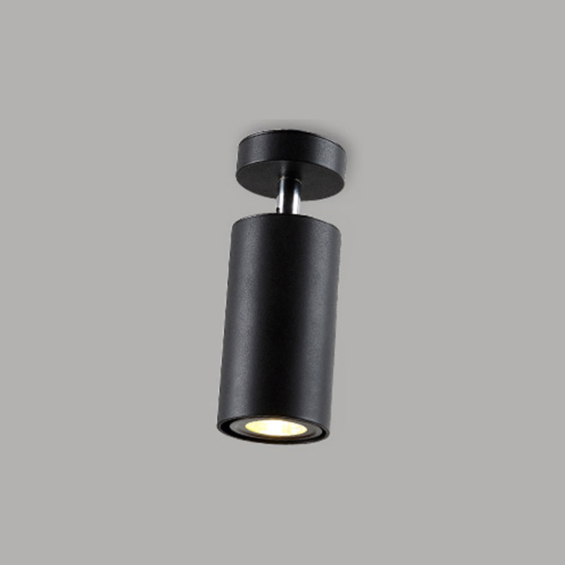 Lámpara de techo de riel cilíndrico Simple y moderna, luz de montaje empotrado de aluminio