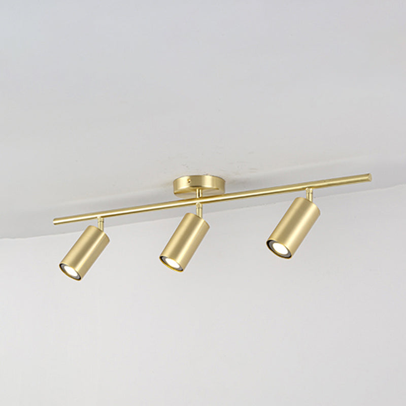 Lámpara de techo de riel cilíndrico Simple y moderna, luz de montaje empotrado de aluminio