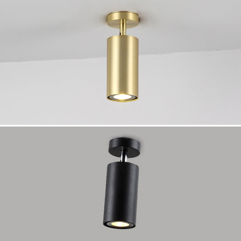 Lámpara de techo de riel cilíndrico Simple y moderna, luz de montaje empotrado de aluminio