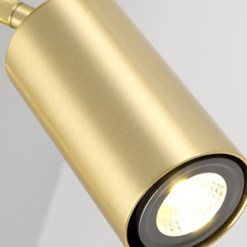 Lámpara de techo de riel cilíndrico Simple y moderna, luz de montaje empotrado de aluminio