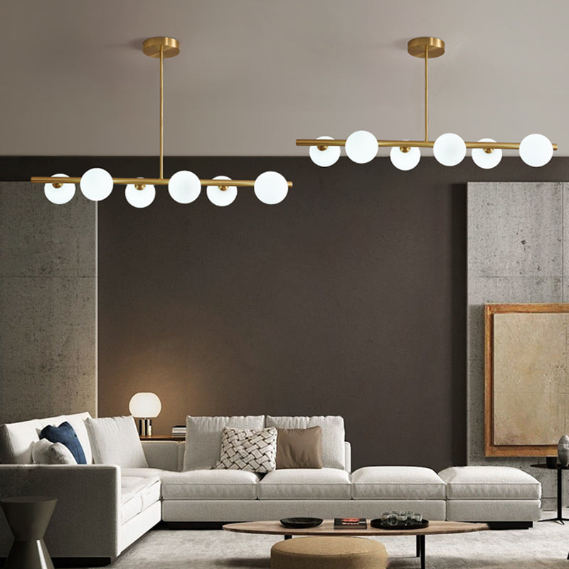 Modern Ball Pendant Lighting Glass Island Lamp for Dining Room