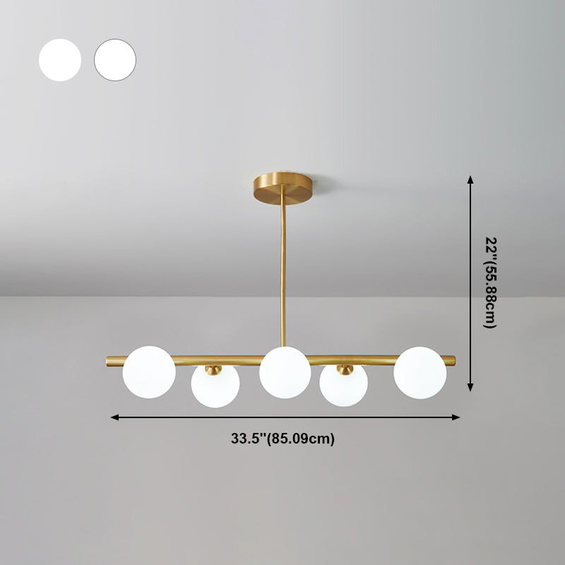 Modern Ball Pendant Lighting Glass Island Lamp for Dining Room