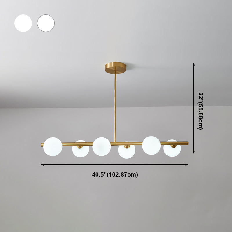 Modern Ball Pendant Lighting Glass Island Lamp for Dining Room