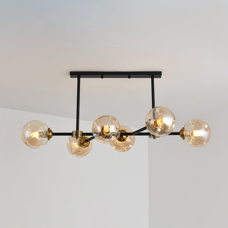 6-Light Contemporary Pendant Lights Global Glass Pendant Lighting Fixtures