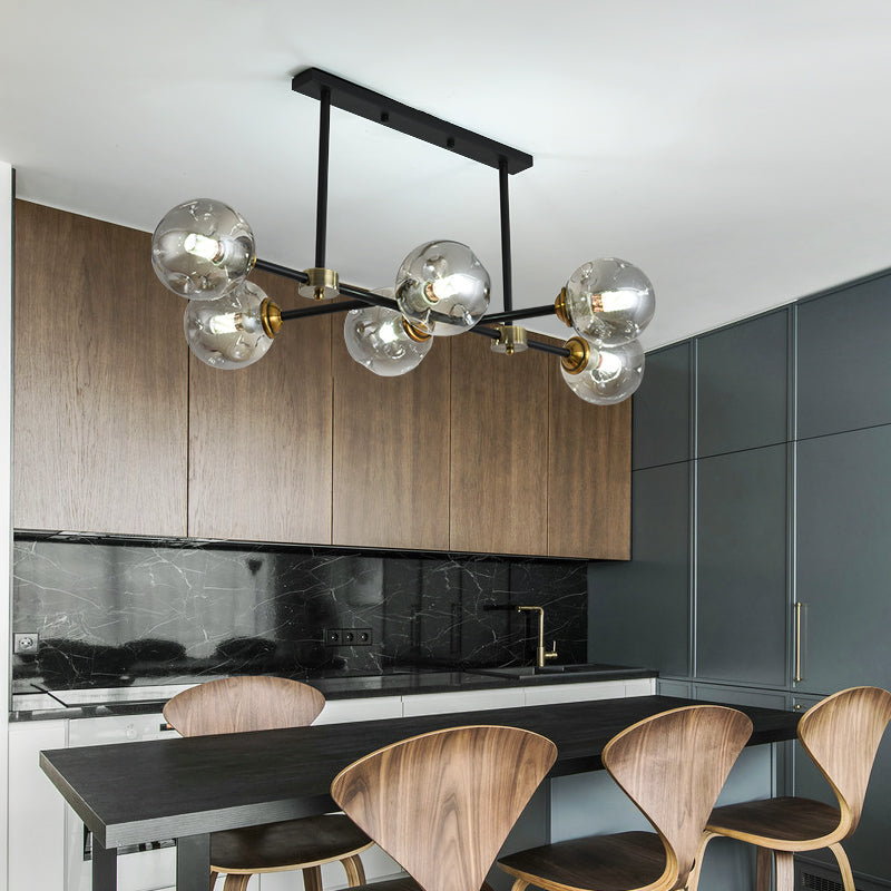 6-Light Contemporary Pendant Lights Global Glass Pendant Lighting Fixtures