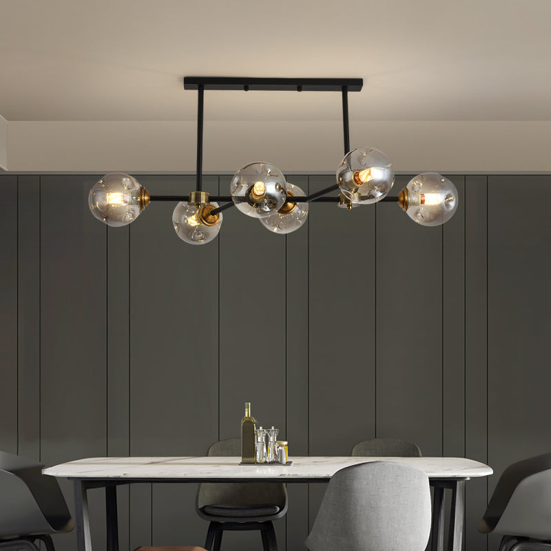 6-Light Contemporary Pendant Lights Global Glass Pendant Lighting Fixtures