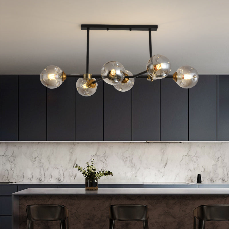 6-Light Contemporary Pendant Lights Global Glass Pendant Lighting Fixtures