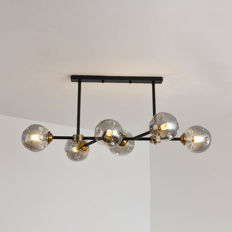 6-Light Contemporary Pendant Lights Global Glass Pendant Lighting Fixtures