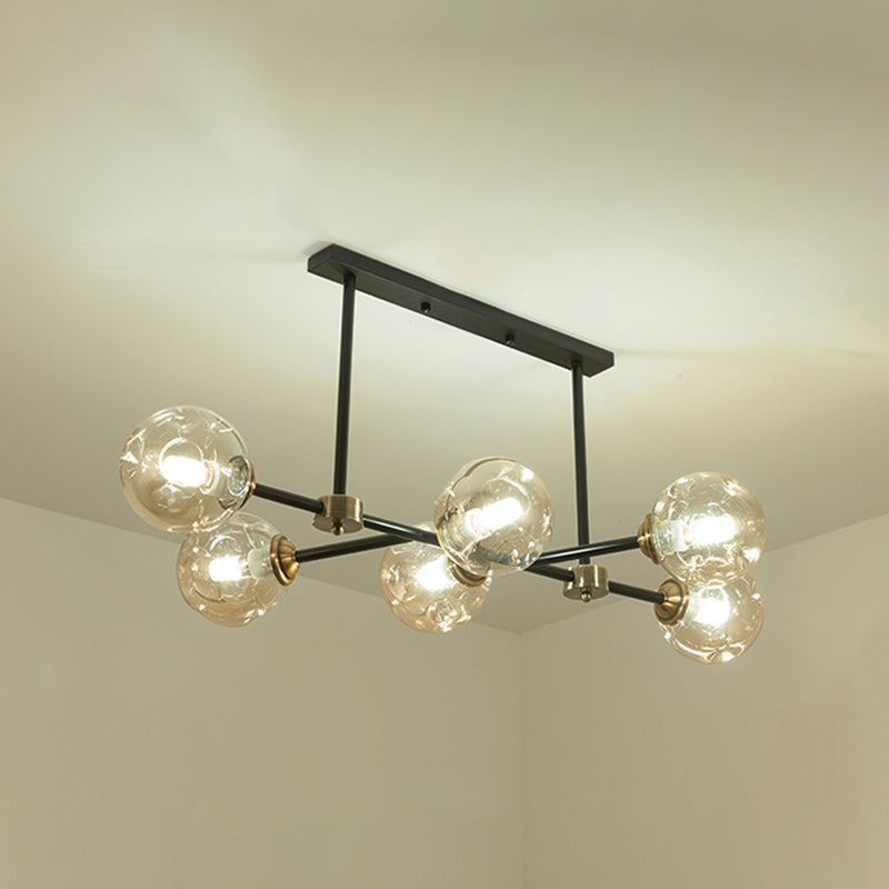 6-Light Contemporary Pendant Lights Global Glass Pendant Lighting Fixtures