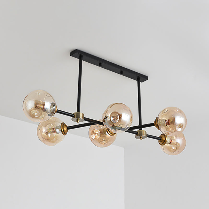 6-Light Contemporary Pendant Lights Global Glass Pendant Lighting Fixtures