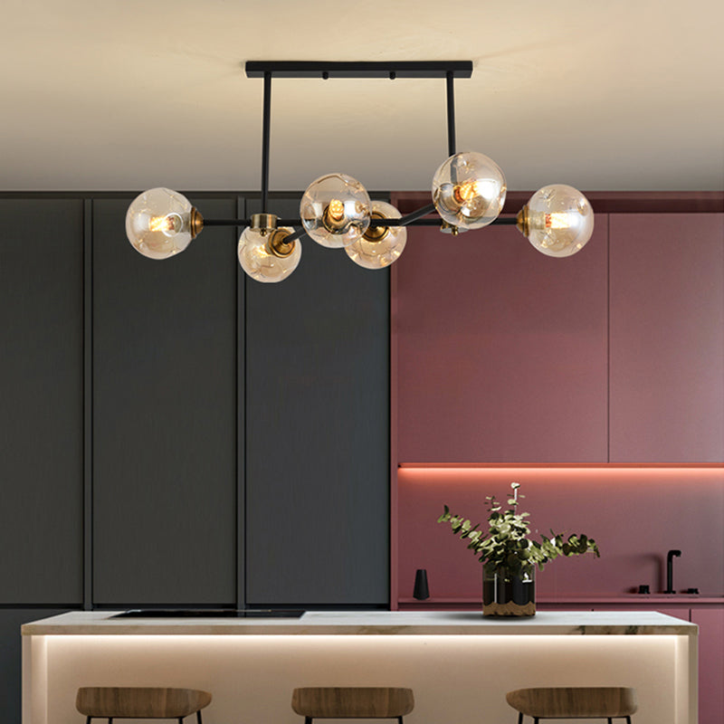 6-Light Contemporary Pendant Lights Global Glass Pendant Lighting Fixtures