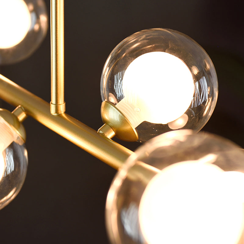 Modern Kitchen Island Lighting Round Hanging Island Lights with Clear Glass Shade