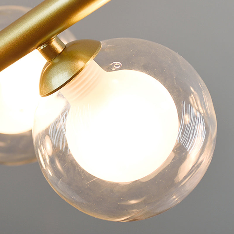 Modern Kitchen Island Lighting Round Hanging Island Lights with Clear Glass Shade