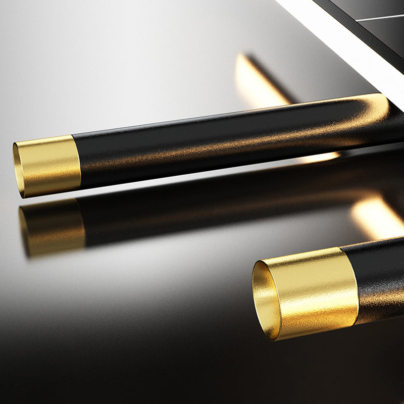 Contemporary Style Linear Island Lighting Metal 4 Light Island Pendant Lights in Black