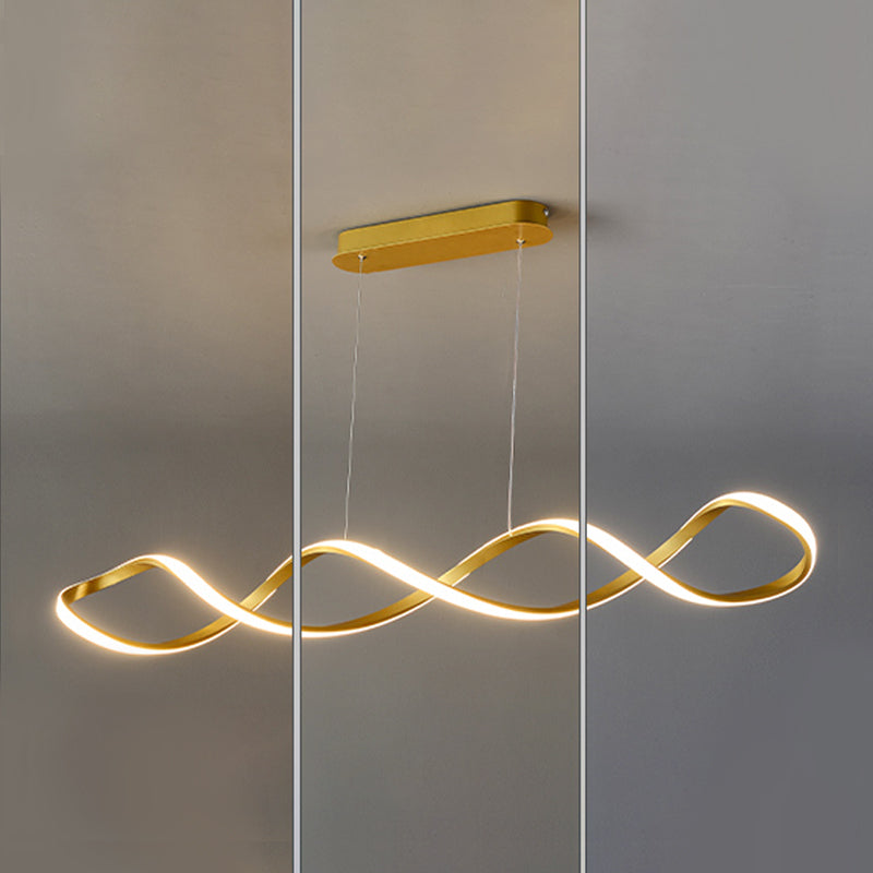 Contemporary Style Linear Island Lighting Metal 1 Light Island Pendant Light