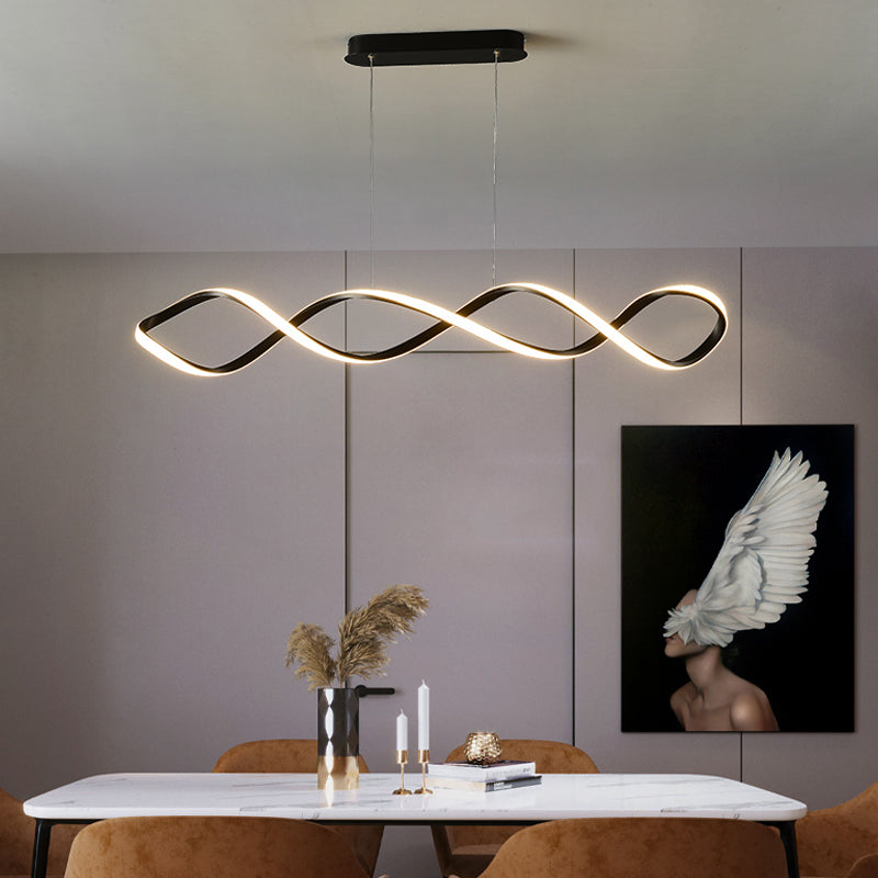 Contemporary Style Linear Island Lighting Metal 1 Light Island Pendant Light